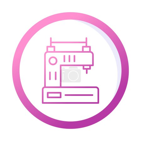 Ilustración de Máquina de coser simple icono de vector web - Imagen libre de derechos
