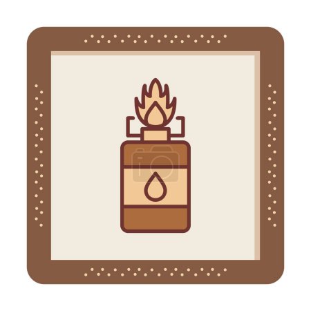 Téléchargez les illustrations : Simple illustration vectorielle d'icône Camping Gas - en licence libre de droit