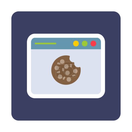 Téléchargez les illustrations : Icône simple Cookies Web, illustration vectorielle - en licence libre de droit