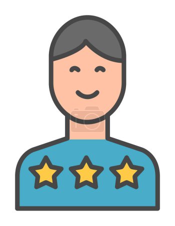 Illustration for Customer satisfaction rating icon, vector illustration - Royalty Free Image