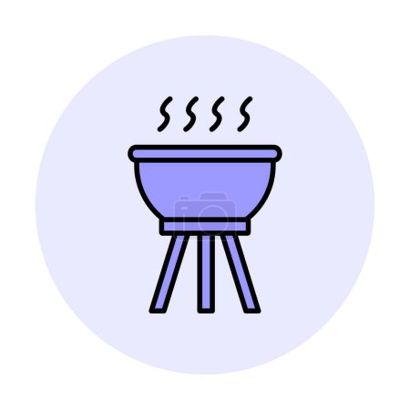 Illustration for Simple barbecue icon vector illustration - Royalty Free Image