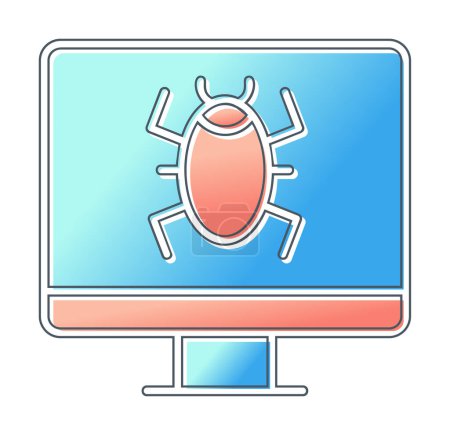 Illustration for Simple Computer Virus icon, vector illustration - Royalty Free Image
