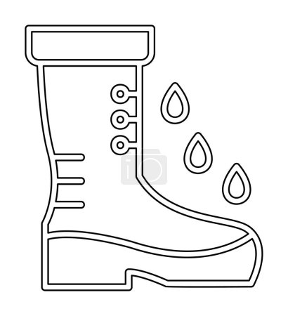 Téléchargez les illustrations : Icône Rainboot simple, illustration vectorielle - en licence libre de droit