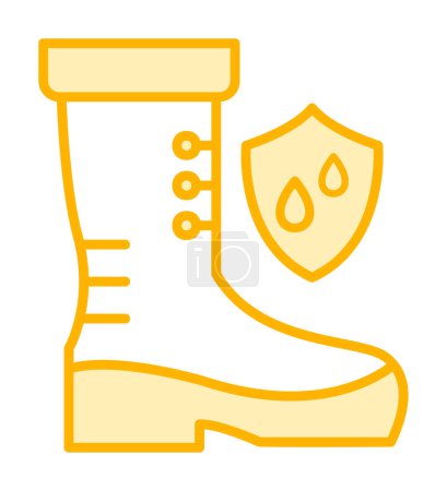 Téléchargez les illustrations : Icône simple Chaussures imperméables, illustration vectorielle - en licence libre de droit