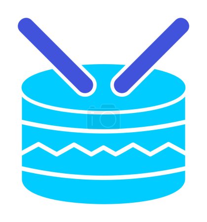 Illustration for Drum icon  Linear vector illustration design - Royalty Free Image