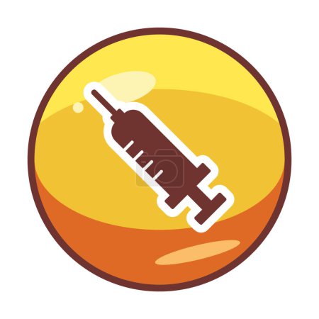Illustration for Medical syringe icon vector  illustration - Royalty Free Image