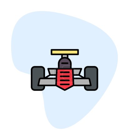 Ilustración de Ilustración simple icono de coche de carreras vector - Imagen libre de derechos