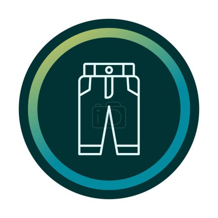 Téléchargez les illustrations : Un pantalon. icône web illustration simple - en licence libre de droit