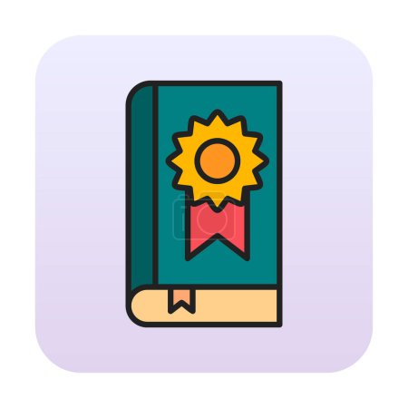 Illustration for Book Medal icon, vector illustration - Royalty Free Image