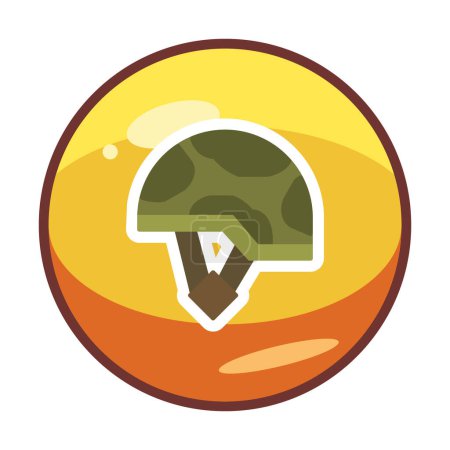 Ilustración de Casco militar vector línea de color icono - Imagen libre de derechos