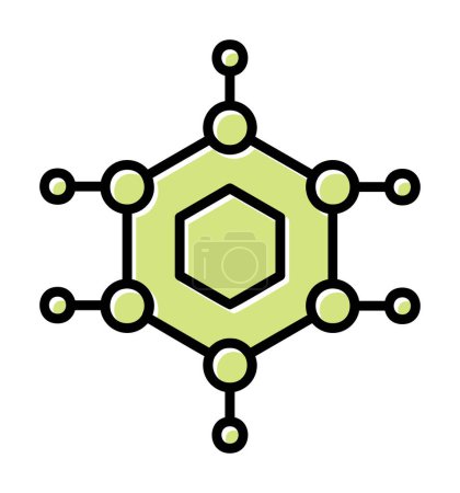 Ilustración de Simple icono de nanotecnología, ilustración vectorial - Imagen libre de derechos