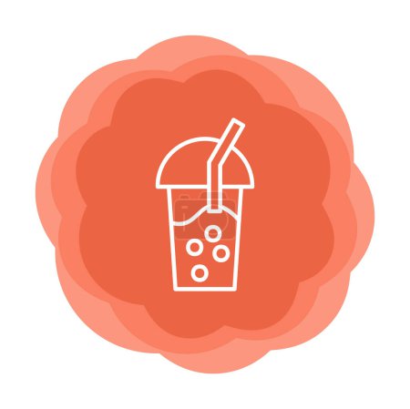 Téléchargez les illustrations : Bubble Tea icône vectorielle illustration - en licence libre de droit
