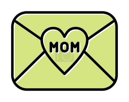 Ilustración de Icono de la madre de correo, vector de ilustración - Imagen libre de derechos