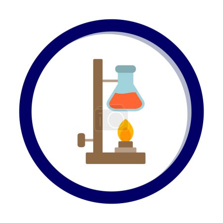 Illustration for Simple Chemical Experiment icon, vector illustration - Royalty Free Image