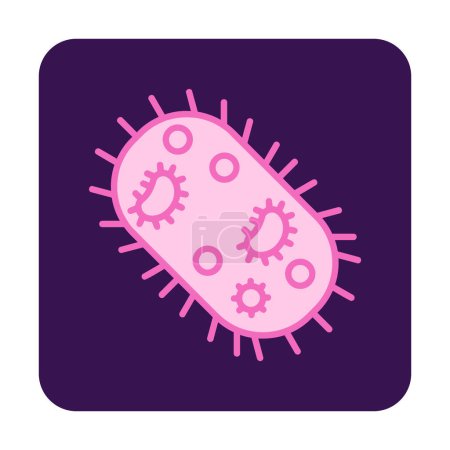 Ilustración de Ilustración de vector de icono de microorganismo plano simple - Imagen libre de derechos