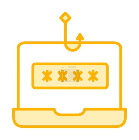 Ilustración de Phishing plano icono, diseño plano diseño ilustración - Imagen libre de derechos