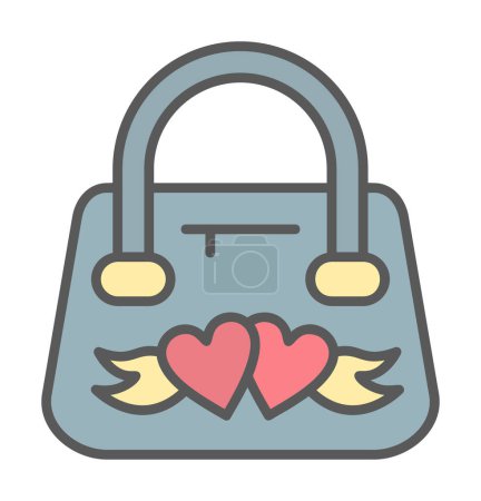 Illustration for Handbag web icon, vector illustration - Royalty Free Image