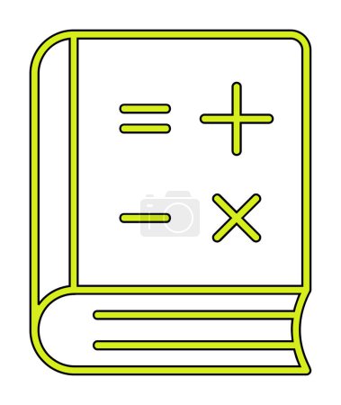 Ilustración de Matemáticas libro vector ilustración, icono elemento fondo - Imagen libre de derechos