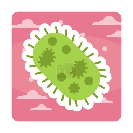 Illustration for Simple flat Microorganism icon vector illustration - Royalty Free Image