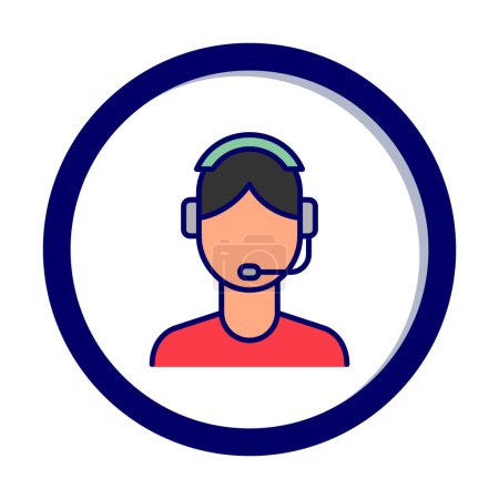 Illustration for Customer Service Agent icon in vector. logotype - Royalty Free Image