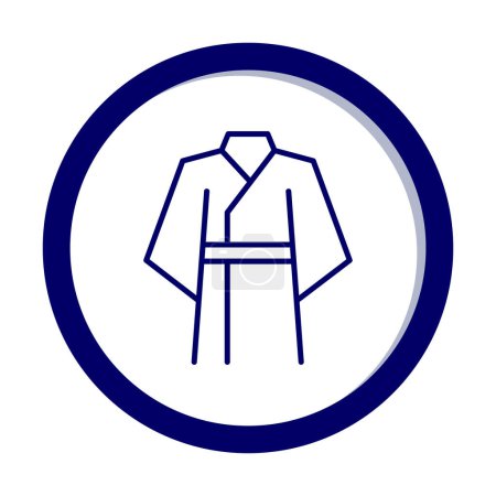 Téléchargez les illustrations : Illustration vectorielle icône kimono japonais - en licence libre de droit