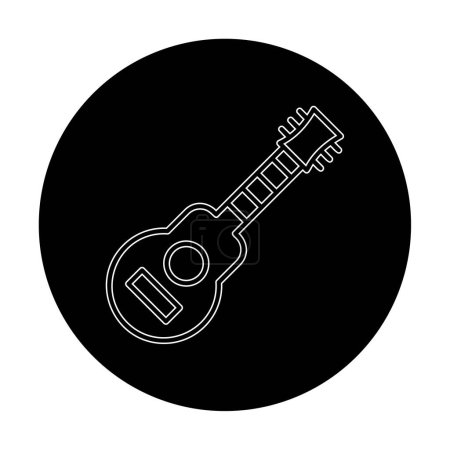 Illustration for Flat creative guitar icon vector illustration - Royalty Free Image
