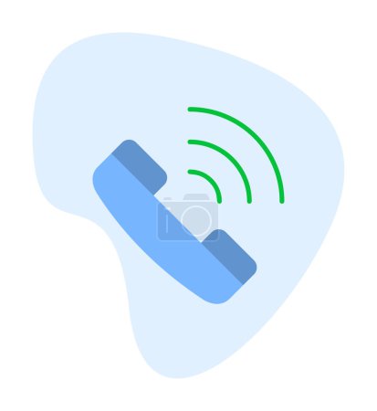 Illustration for Simple phone call  sign icon, vector design - Royalty Free Image