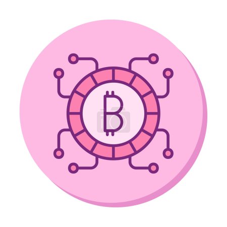 Photo for Simple bitcoin icon, vector illustration - Royalty Free Image