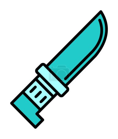 Illustration for Knife vector icon isolated on white background - Royalty Free Image