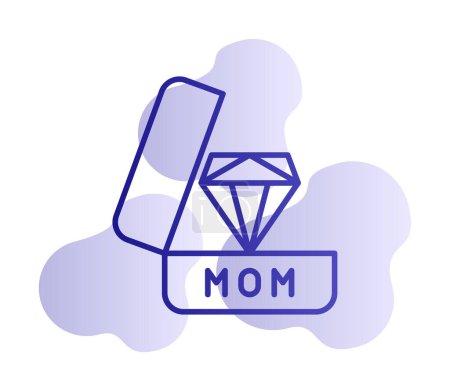 Illustration for Diamond icon, vector illustration simple design - Royalty Free Image