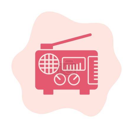 Illustration for Flat radio icon. outline illustration  vector - Royalty Free Image