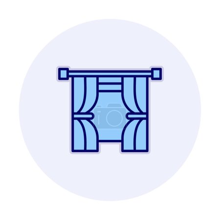 Illustration for Theater curtains icon, vector illustration - Royalty Free Image