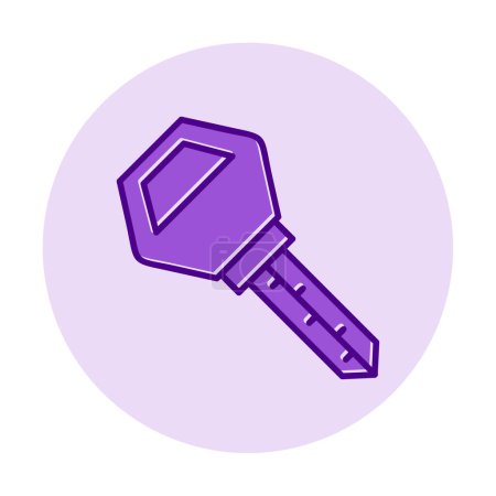 Illustration for Car key icon. flat design. vector illustration - Royalty Free Image