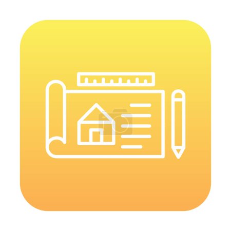 Illustration for Simple Architecture plan icon, vector illustration - Royalty Free Image