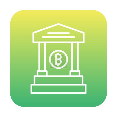 Illustration for Flat bank building isolated vector icon  design - Royalty Free Image