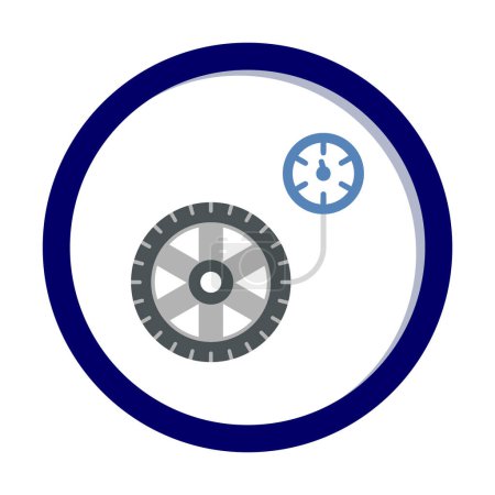 Illustration for Flat wheel pressure, isolated icon vector illustration design - Royalty Free Image
