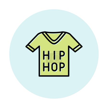 Téléchargez les illustrations : Jersey avec texte hip hop, illustration vectorielle - en licence libre de droit