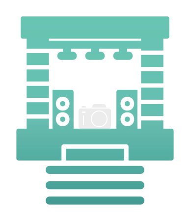 Illustration for Stage icon vector illustration - Royalty Free Image