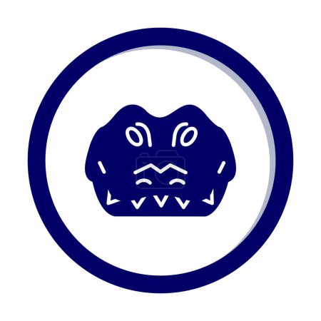 Ilustración de Cocodrilo simple icono, vector de ilustración - Imagen libre de derechos