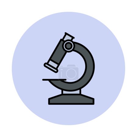 Illustration for Flat Microscope. web icon vector illustration design - Royalty Free Image