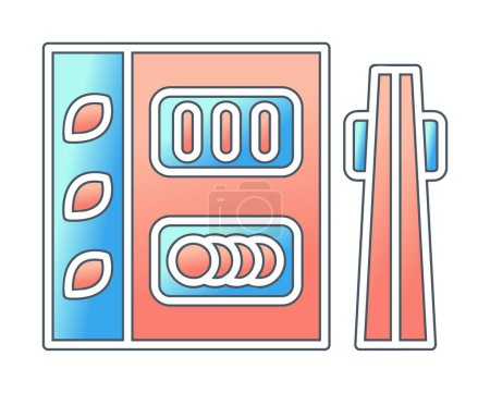 Illustration for Sakura festival concept illustration, two colour gradient vector illustration design - Royalty Free Image