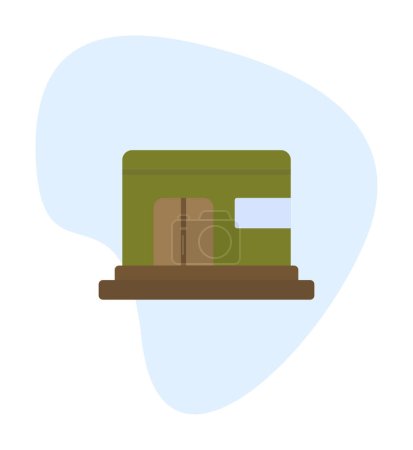 Illustration for Bunker flat icon vector illustration - Royalty Free Image