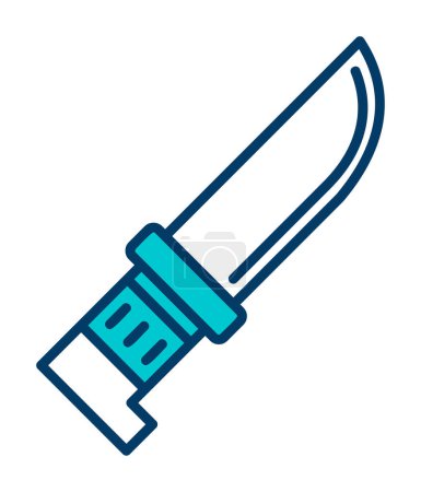 Illustration for Knife vector icon isolated on white background - Royalty Free Image