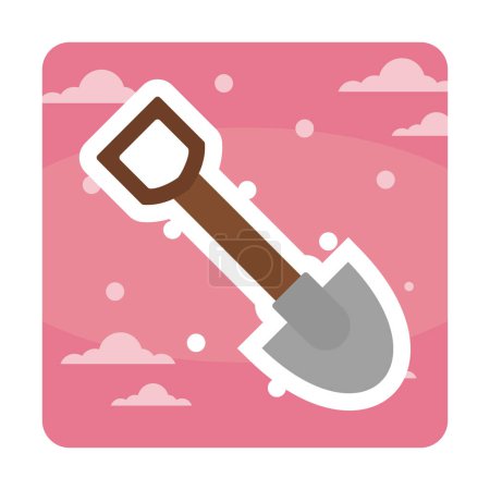 Illustration for Shovel web icon vector illustration - Royalty Free Image