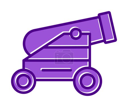 Illustration for Simple Artillery icon, vector illustration - Royalty Free Image