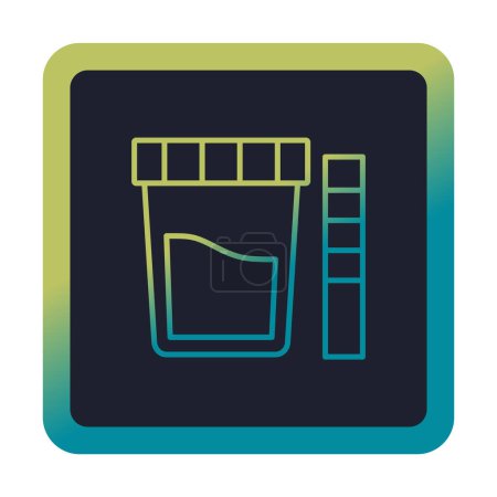 Photo for Urine Test web icon, vector illustration - Royalty Free Image