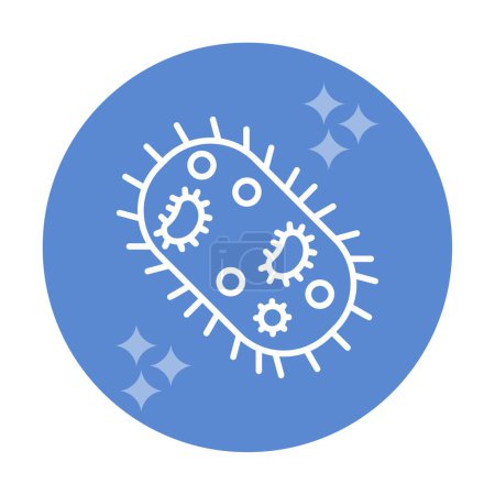 Ilustración de Ilustración de vector de icono de microorganismo plano simple - Imagen libre de derechos