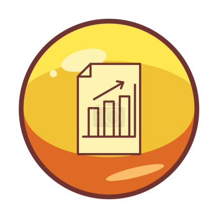 Illustration for Vector illustration of business Bar Chart icon - Royalty Free Image