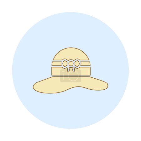 Illustration for Sun hat icon vector illustration - Royalty Free Image