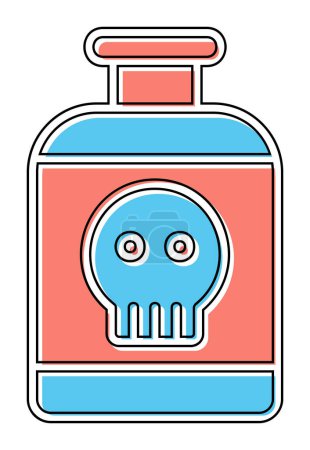 Ilustración de Icono de toxina simple, ilustración de vectores - Imagen libre de derechos